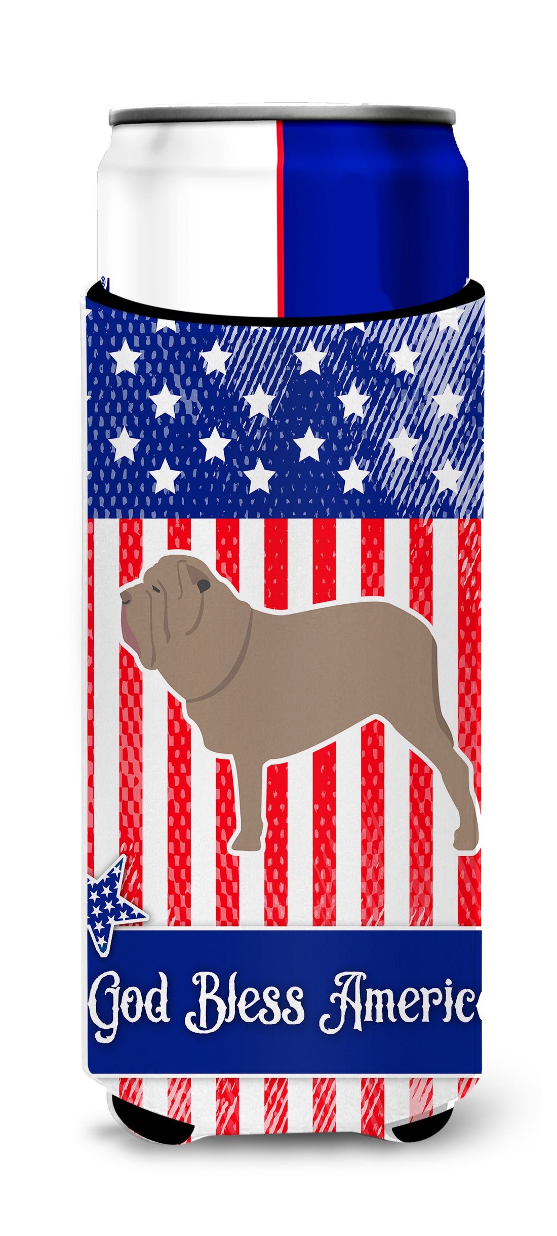 USA Patriotic Neapolitan Mastiff  Ultra Hugger for slim cans BB3365MUK  the-store.com.