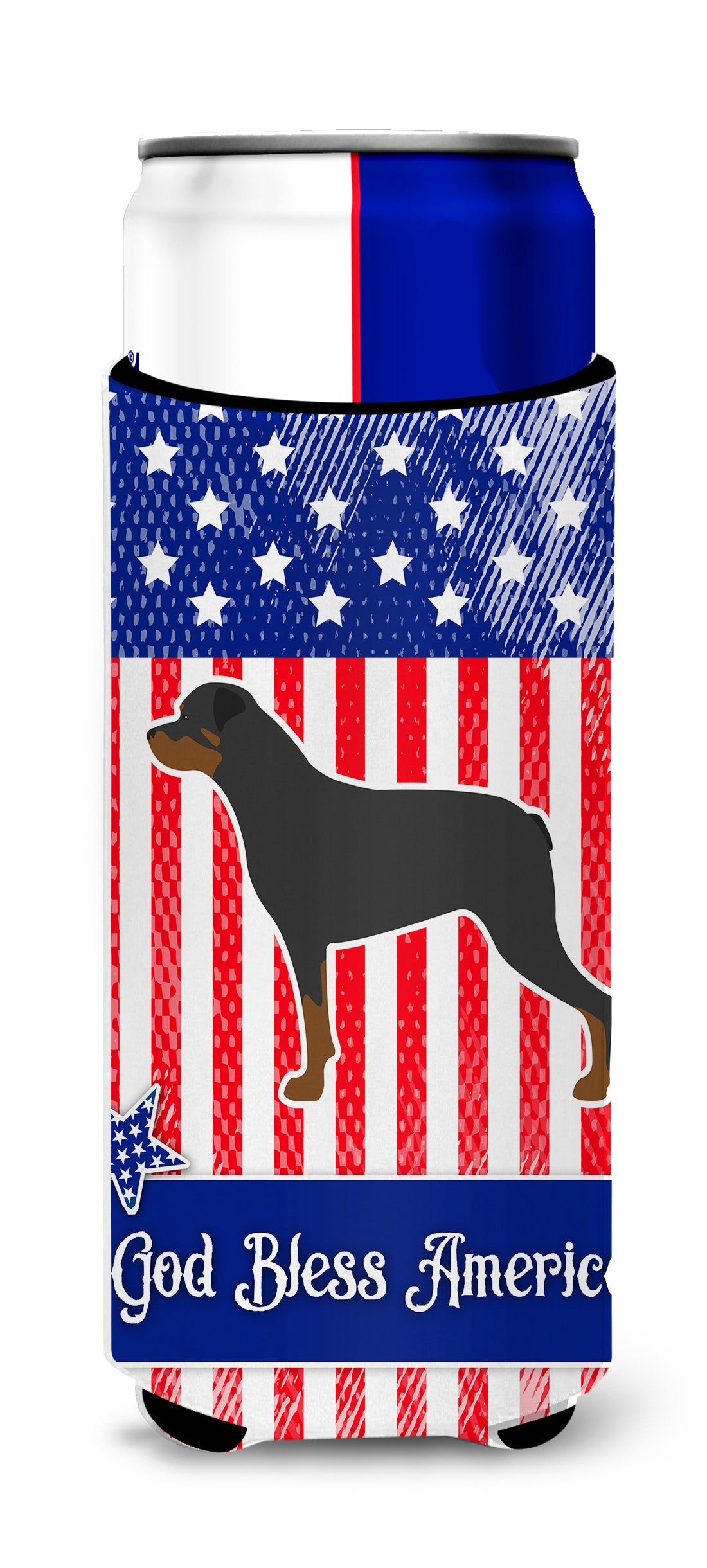 USA Patriotic Rottweiler  Ultra Hugger for slim cans BB3366MUK  the-store.com.