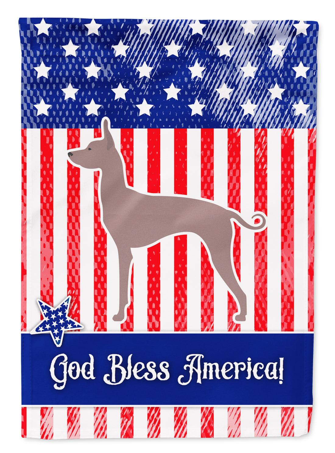 USA Patriotic Dogo Argentino Flag Garden Size BB3367GF  the-store.com.