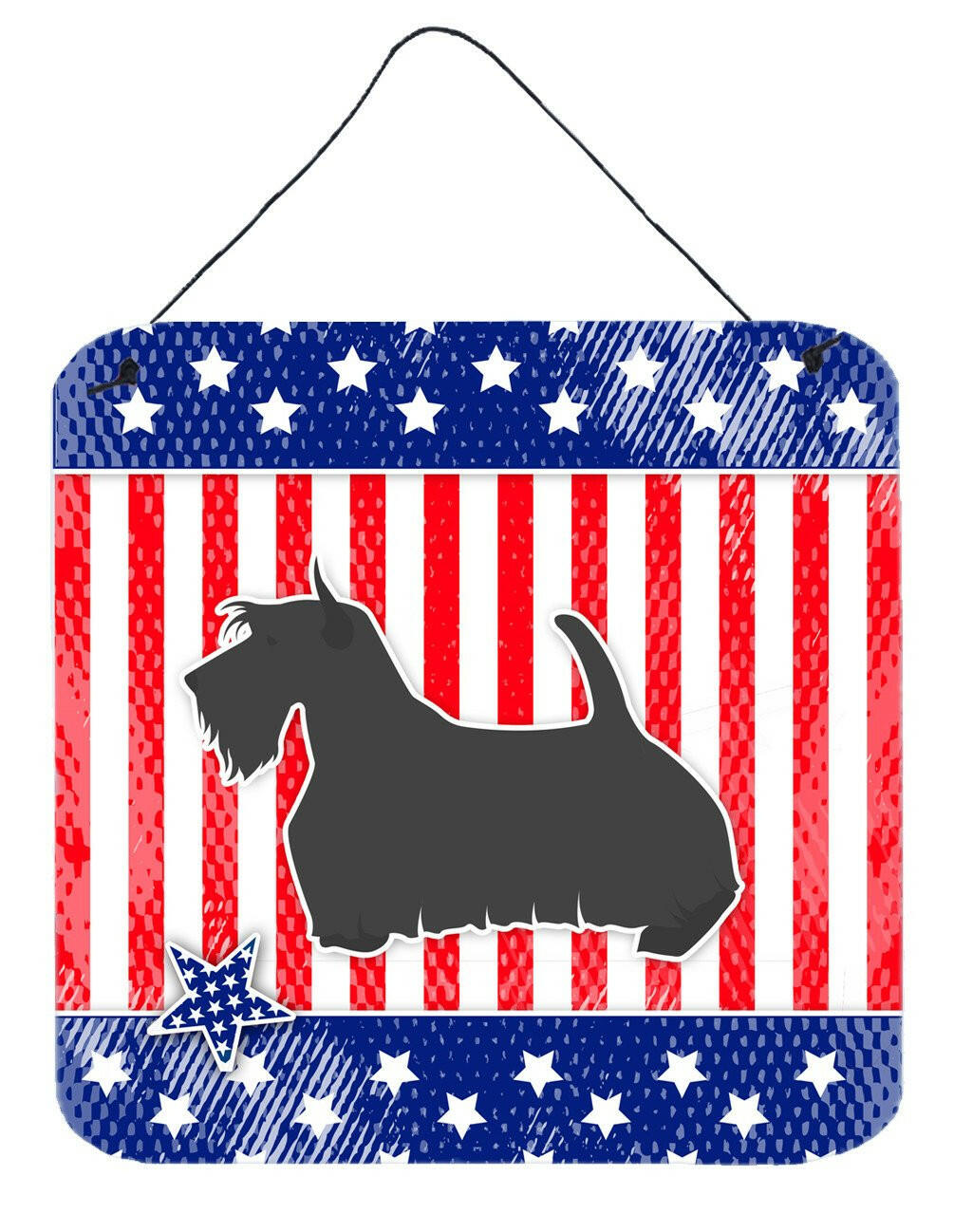 USA Patriotic Scottish Terrier Wall or Door Hanging Prints BB3369DS66 by Caroline&#39;s Treasures