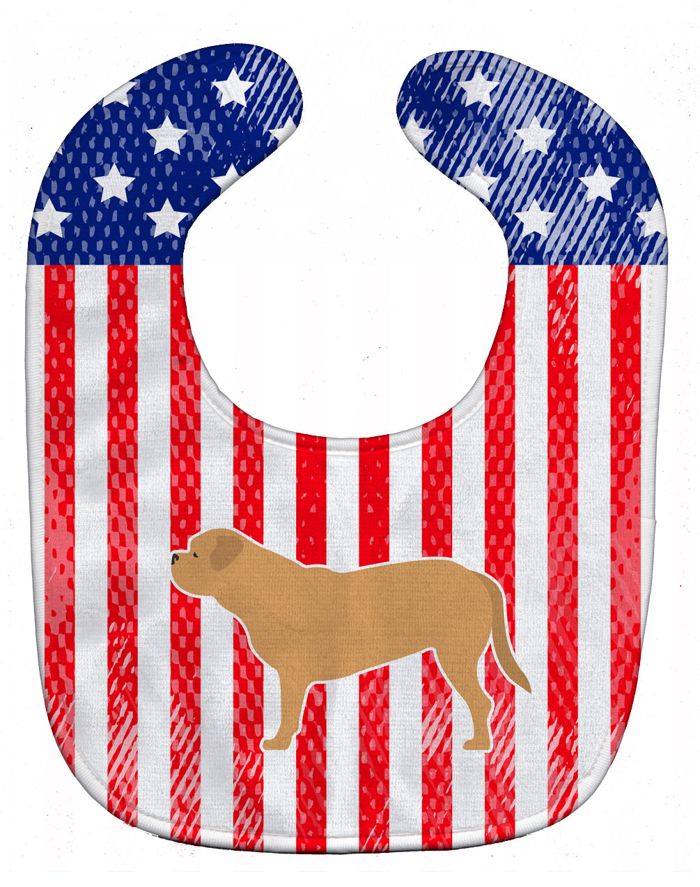 USA Patriotic Dogue de Bordeaux Baby Bib BB3370BIB - the-store.com