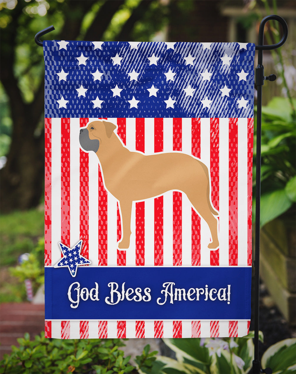 USA Patriotic Bullmastiff Flag Garden Size BB3371GF  the-store.com.