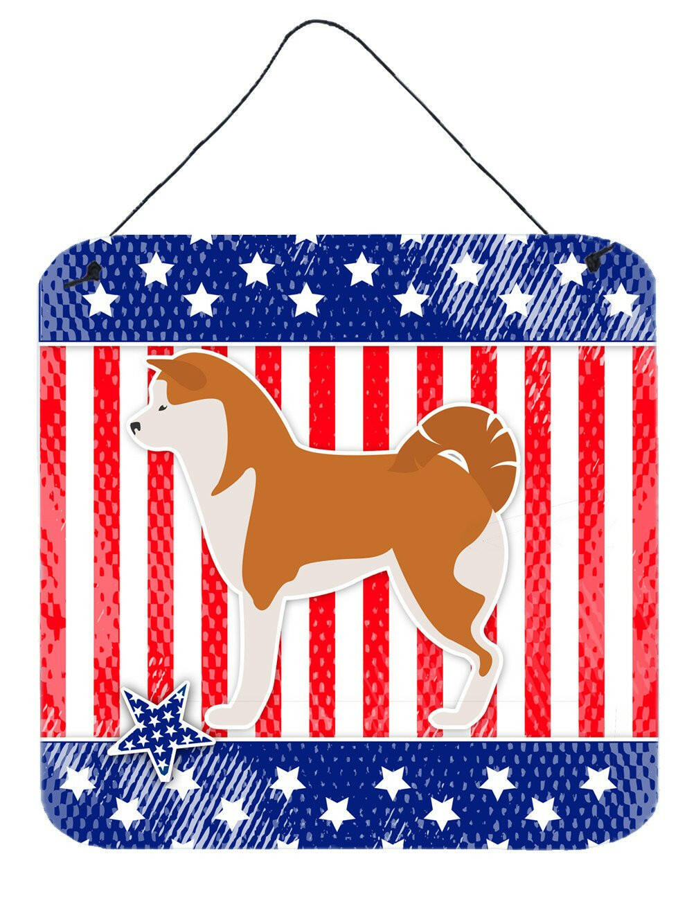 USA Patriotic Akita Wall or Door Hanging Prints BB3372DS66 by Caroline's Treasures