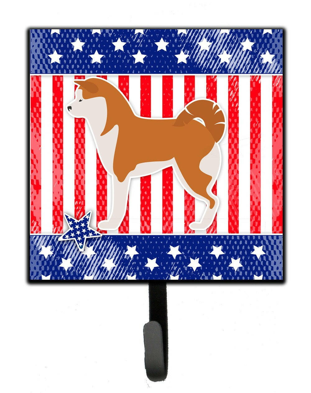 USA Patriotic Akita Leash or Key Holder BB3372SH4 by Caroline&#39;s Treasures