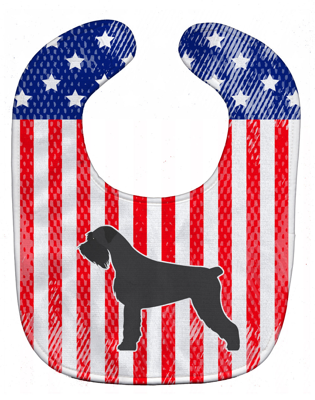 USA Patriotic Giant Schnauzer Baby Bib BB3373BIB - the-store.com