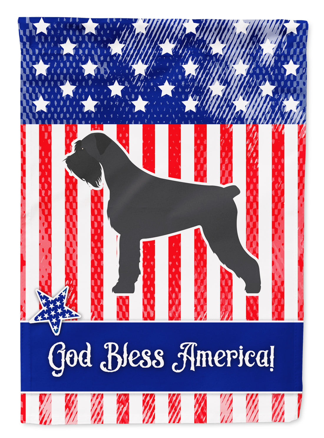 USA Patriotic Giant Schnauzer Flag Garden Size BB3373GF  the-store.com.