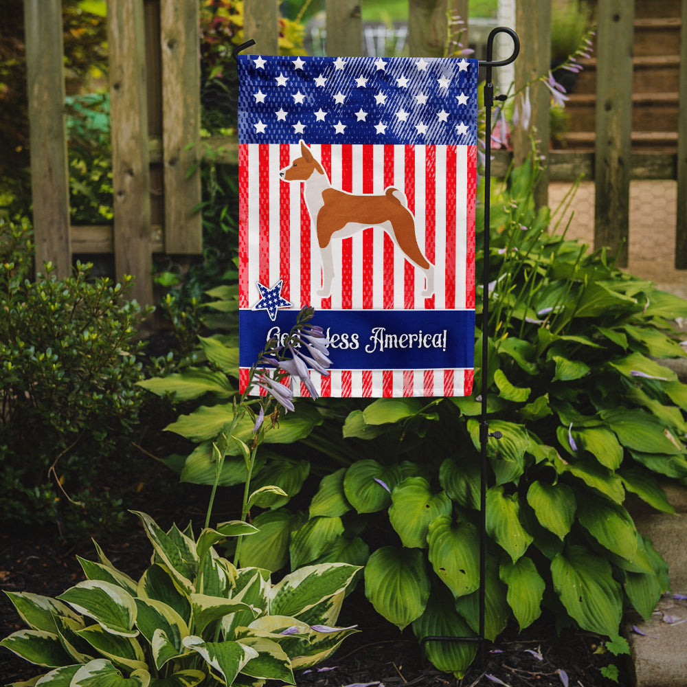 USA Patriotic Basenji Flag Garden Size BB3374GF  the-store.com.