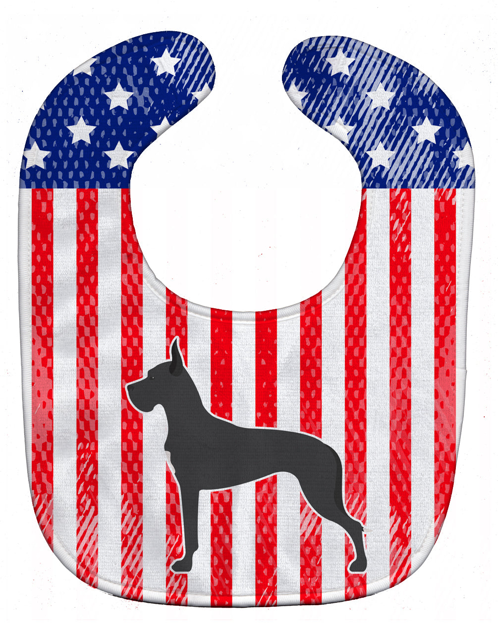 USA Patriotic Great Dane Baby Bib BB3375BIB - the-store.com