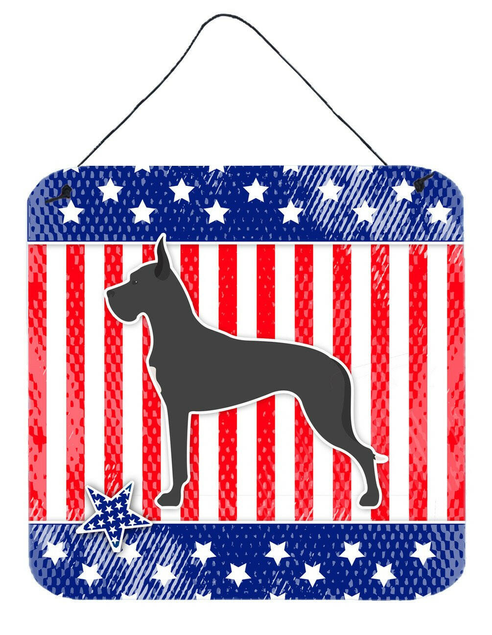 USA Patriotic Great Dane Wall or Door Hanging Prints BB3375DS66 by Caroline's Treasures