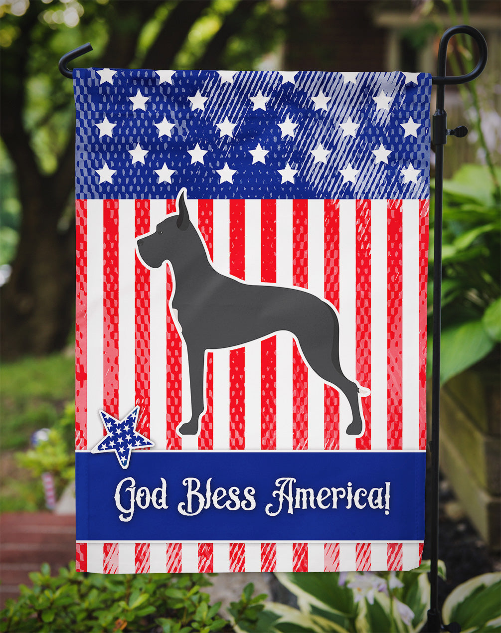 USA Patriotic Great Dane Flag Garden Size BB3375GF  the-store.com.