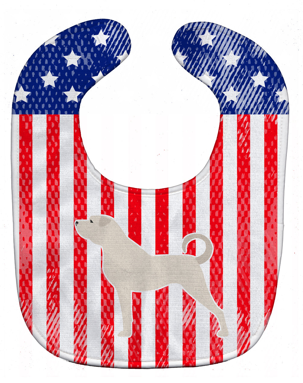 USA Patriotic Anatolian Shepherd Baby Bib BB3377BIB - the-store.com