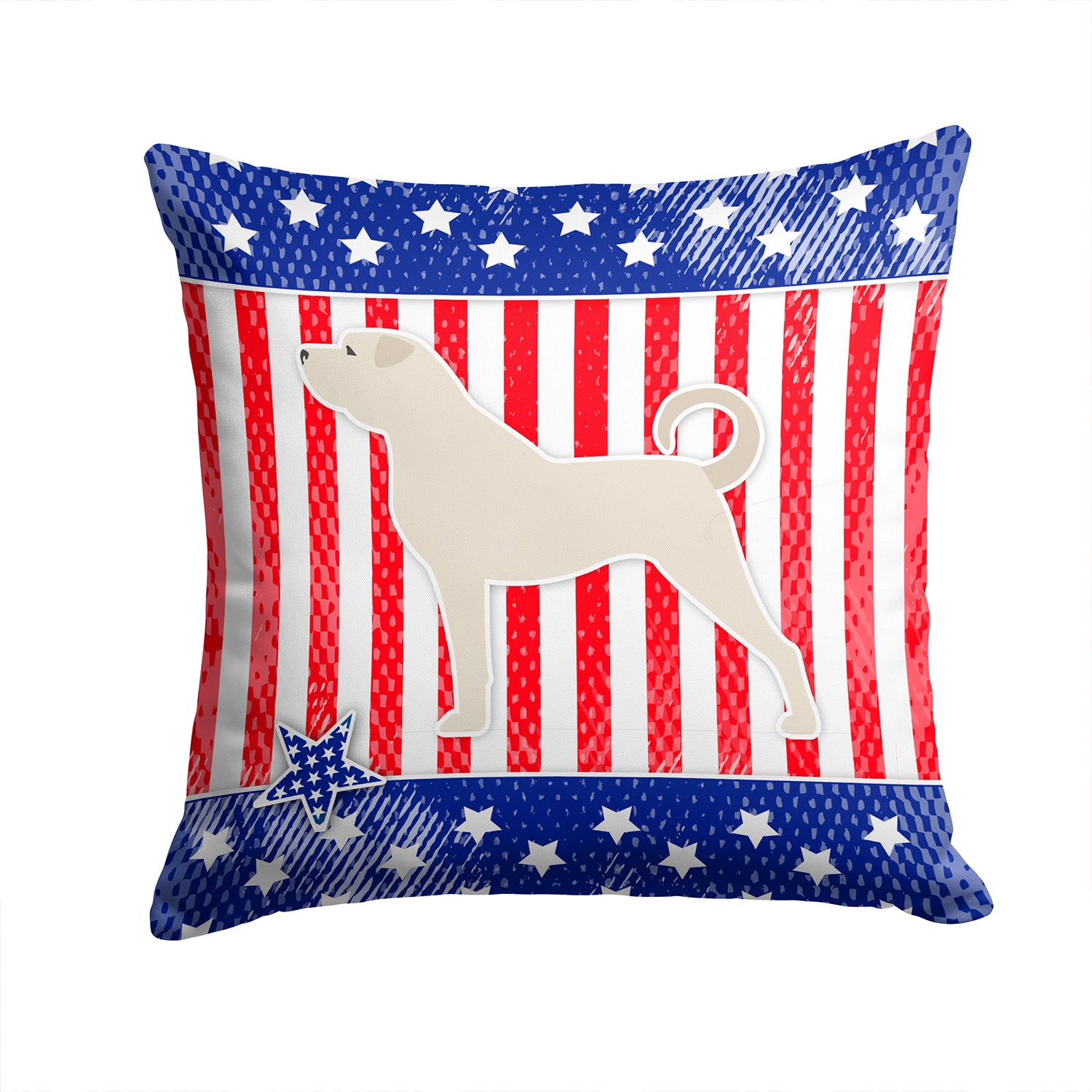 USA Patriotic Anatolian Shepherd Fabric Decorative Pillow BB3377PW1414 - the-store.com