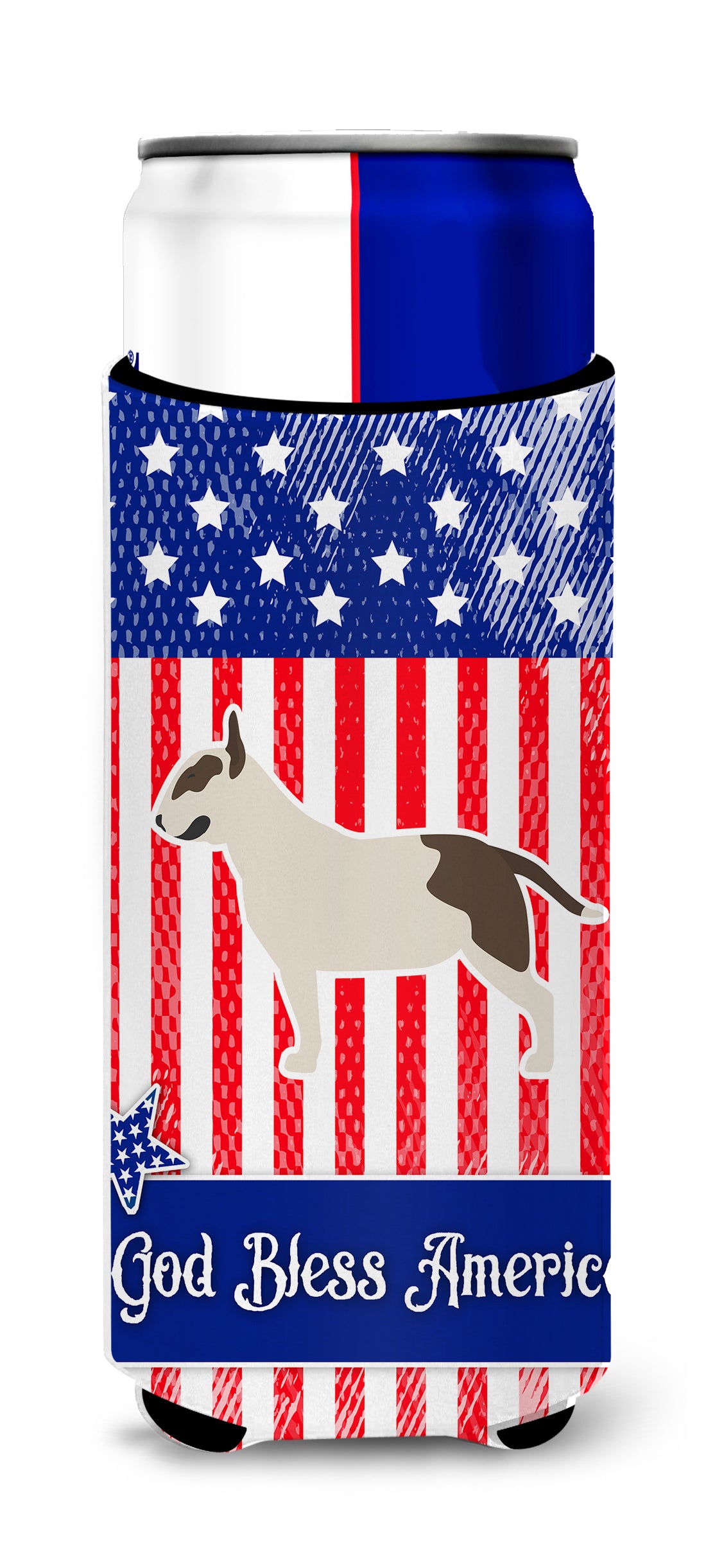 USA Patriotic Bull Terrier  Ultra Hugger for slim cans BB3378MUK  the-store.com.