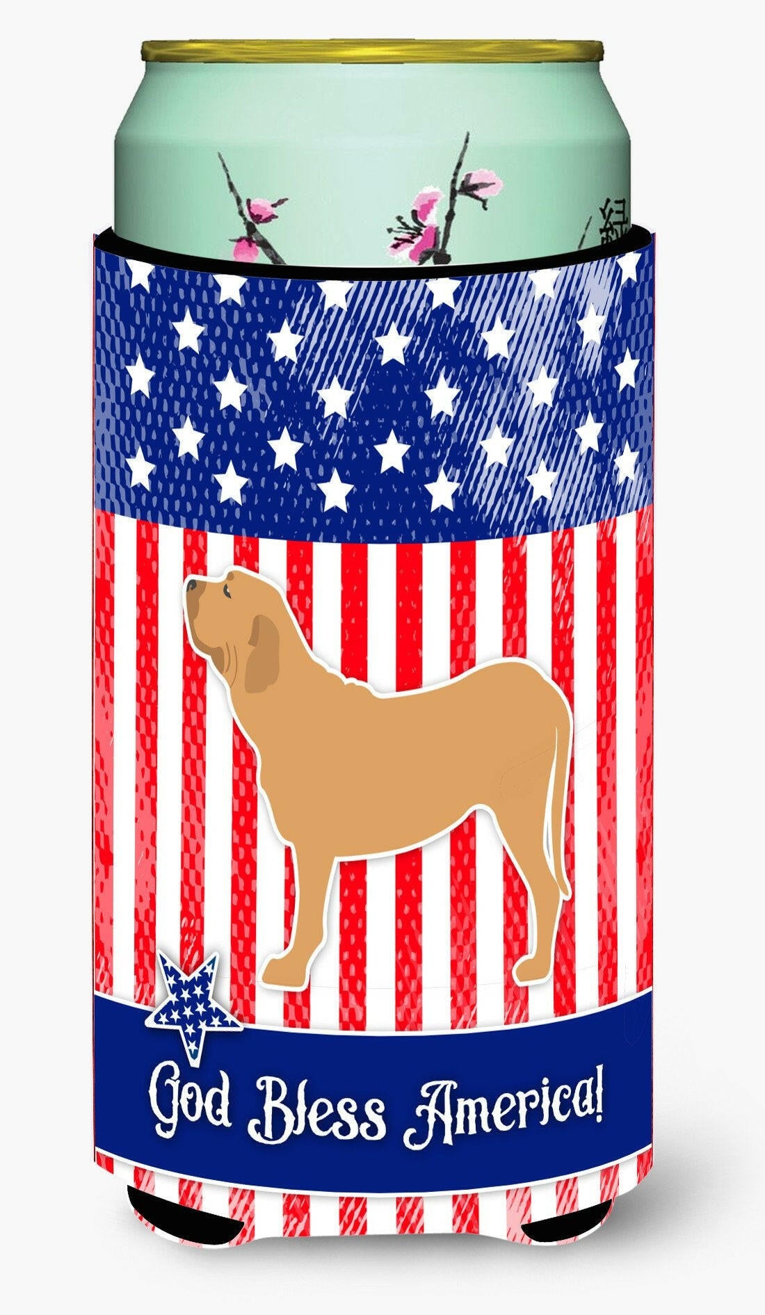 USA Patriotic Fila Brasileiro Tall Boy Beverage Insulator Hugger BB3379TBC by Caroline&#39;s Treasures