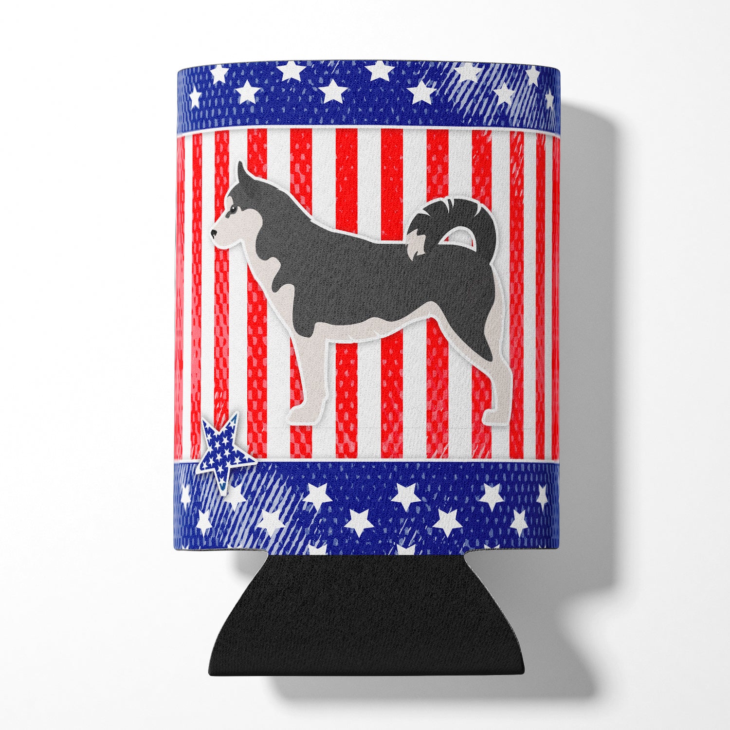 USA Patriotic Siberian Husky Can or Bottle Hugger BB3380CC  the-store.com.