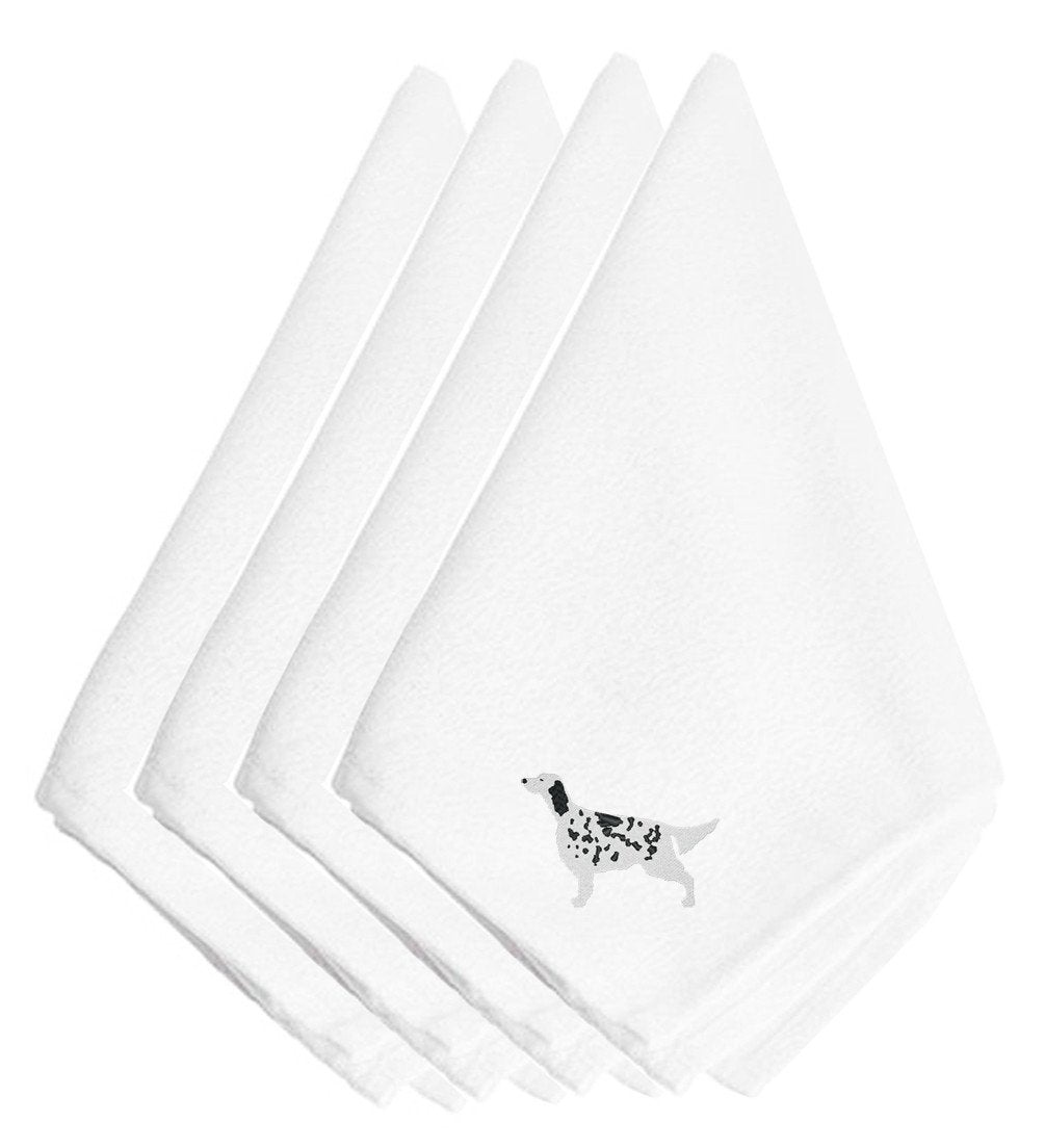 English Setter Embroidered Napkins Set of 4 BB3381NPKE by Caroline's Treasures