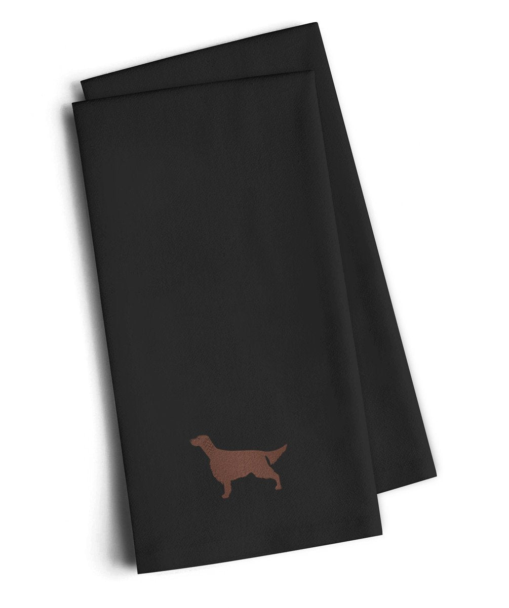 Irish Setter Black Embroidered Kitchen Towel Set of 2 BB3393BKTWE by Caroline&#39;s Treasures