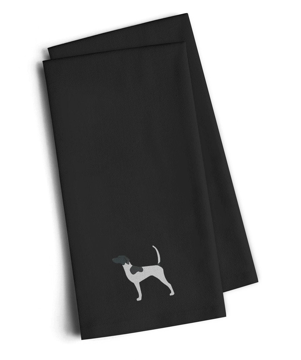 English Pointer Black Embroidered Kitchen Towel Set of 2 BB3395BKTWE by Caroline's Treasures