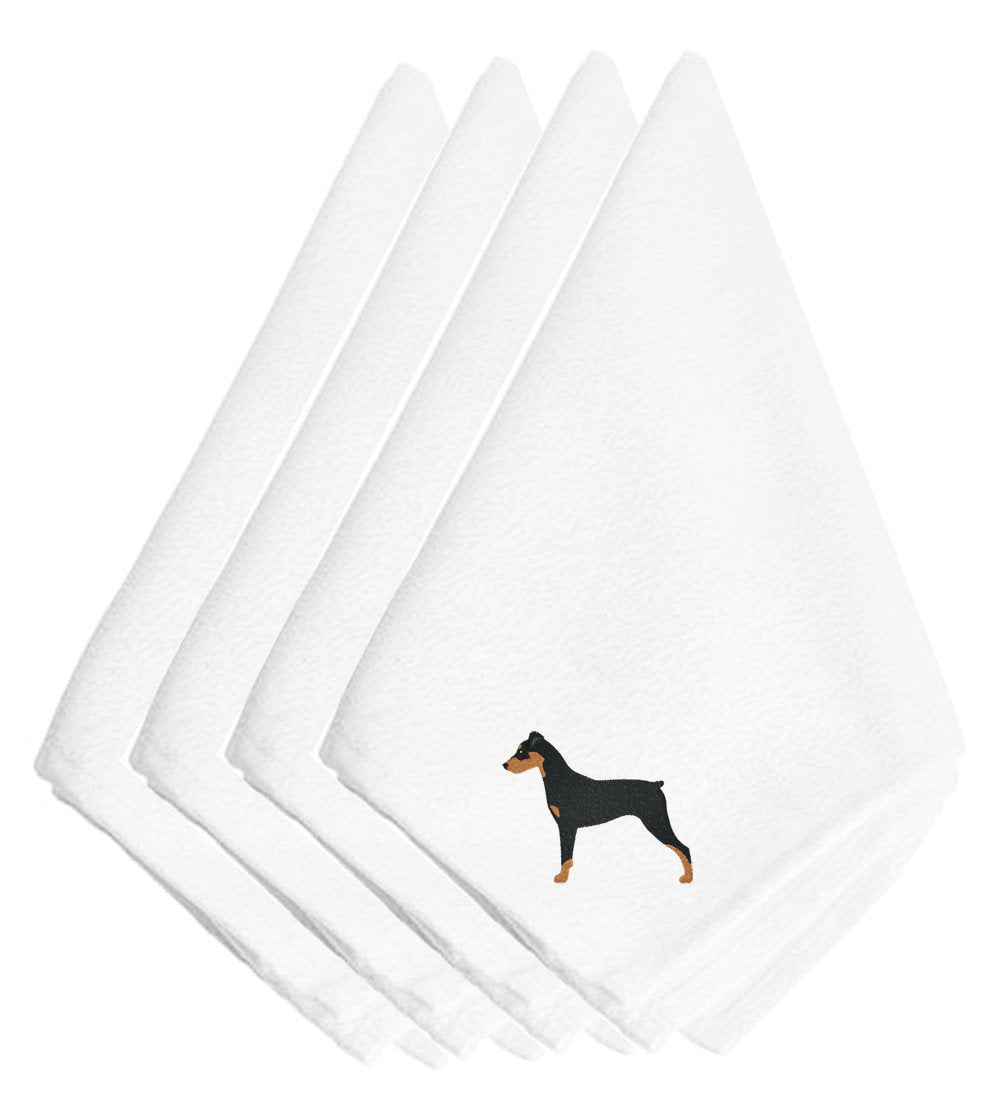 German Pinscher Embroidered Napkins Set of 4 BB3413NPKE by Caroline's Treasures