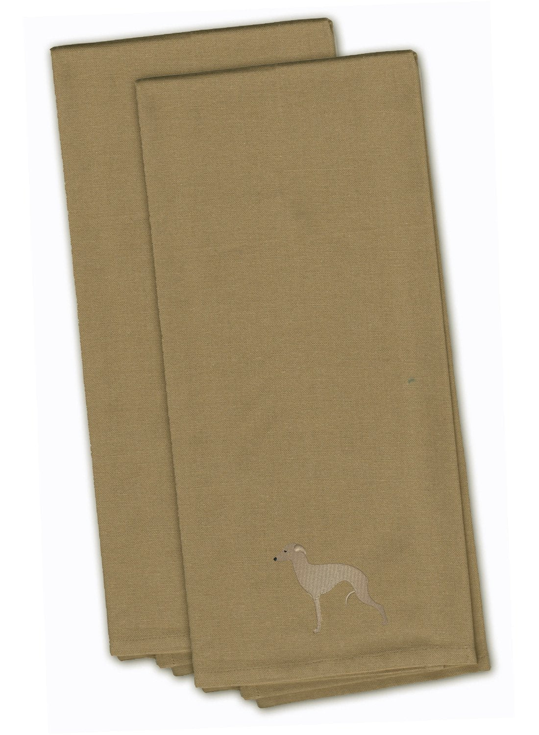 Italian Greyhound Tan Embroidered Kitchen Towel Set of 2 BB3414TNTWE by Caroline's Treasures