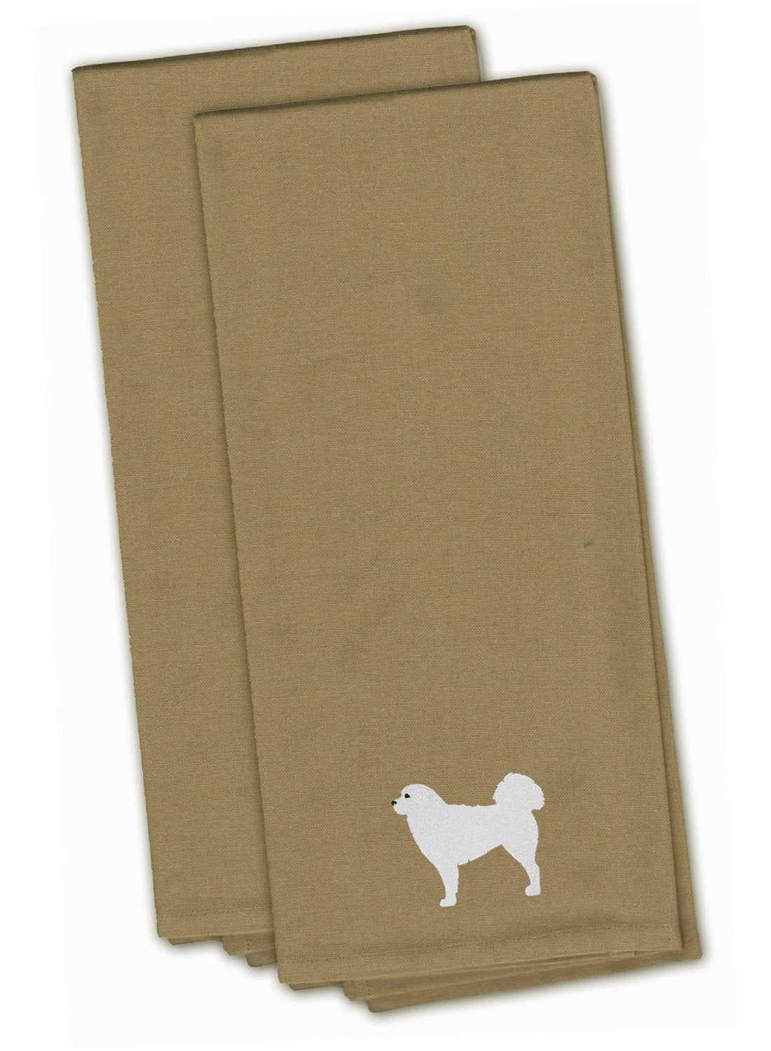 Polish Tatra Sheepdog Tan Embroidered Kitchen Towel Set of 2 BB3427TNTWE by Caroline&#39;s Treasures