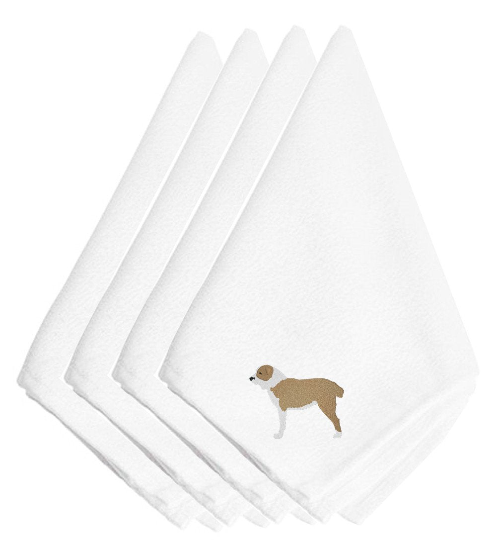 Central Asian Shepherd Dog Embroidered Napkins Set of 4 BB3428NPKE by Caroline's Treasures