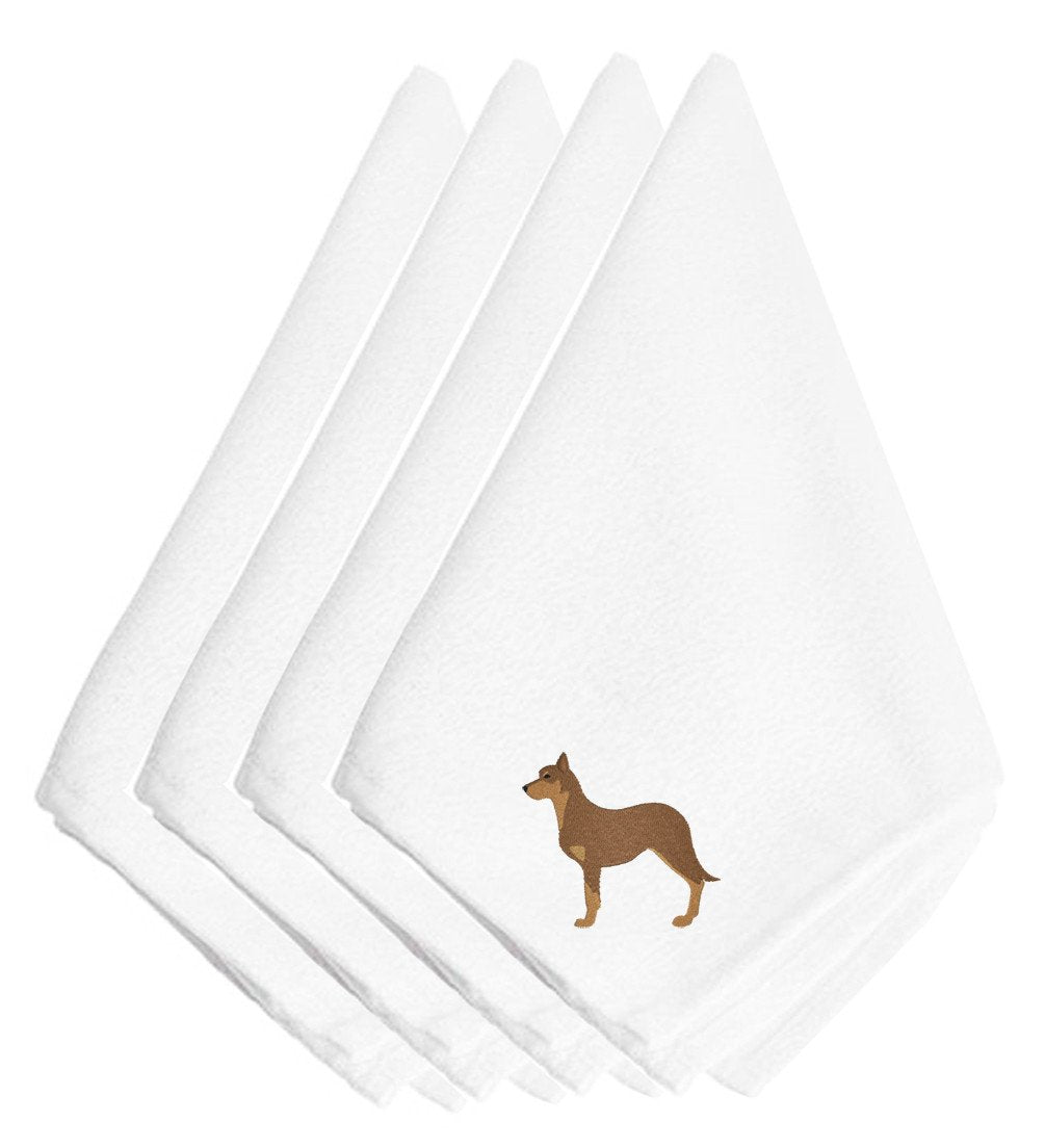 Australian Kelpie Dog Embroidered Napkins Set of 4 BB3429NPKE by Caroline&#39;s Treasures