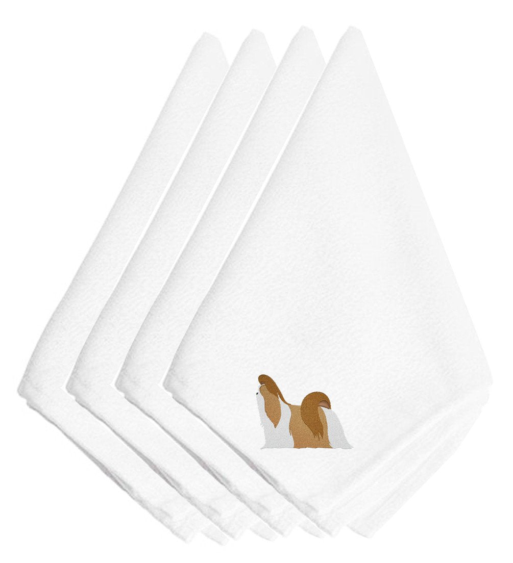 Shih Tzu Embroidered Napkins Set of 4 BB3446NPKE by Caroline's Treasures