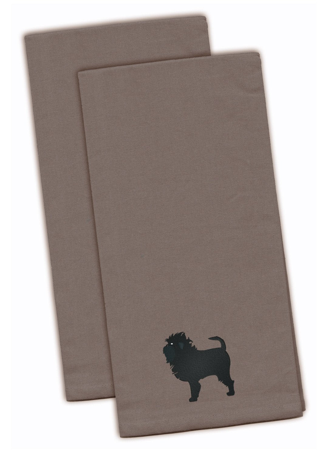 Affenpinscher Gray Embroidered Kitchen Towel Set of 2 BB3448GYTWE by Caroline's Treasures