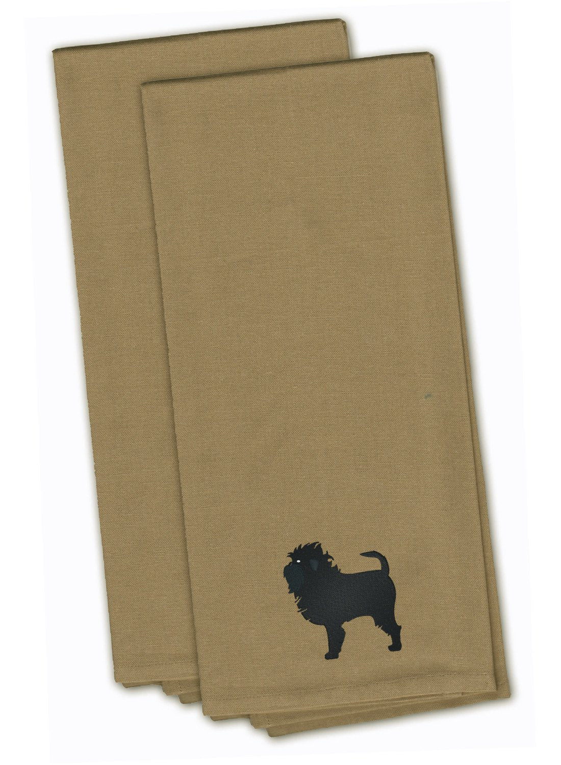 Affenpinscher Tan Embroidered Kitchen Towel Set of 2 BB3448TNTWE by Caroline's Treasures