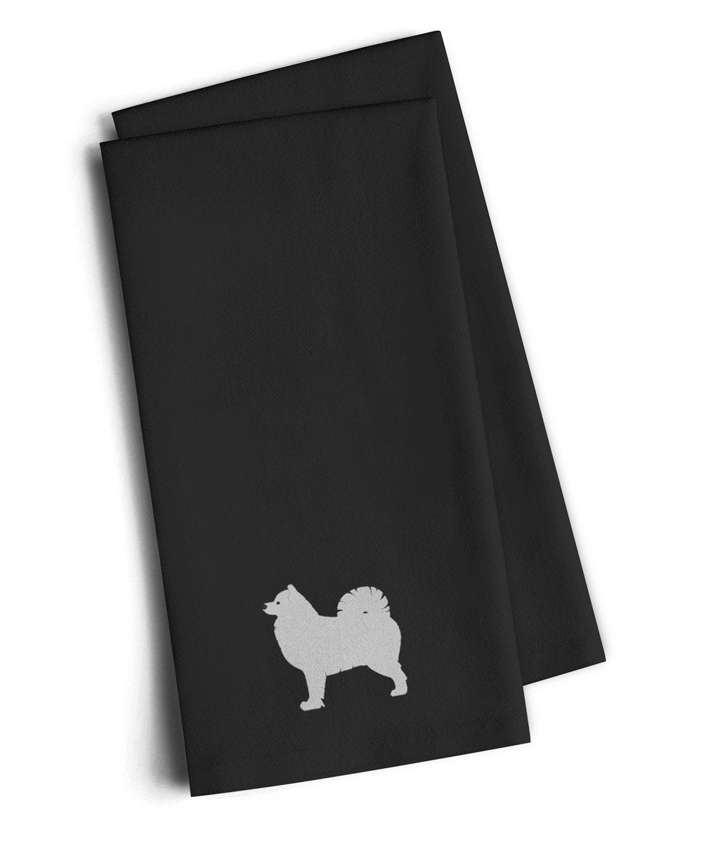 Samoyed Black Embroidered Kitchen Towel Set of 2 BB3459BKTWE by Caroline's Treasures