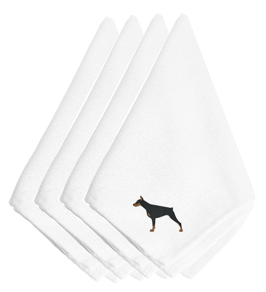 Doberman Pinscher Embroidered Napkins Set of 4 BB3460NPKE by Caroline's Treasures