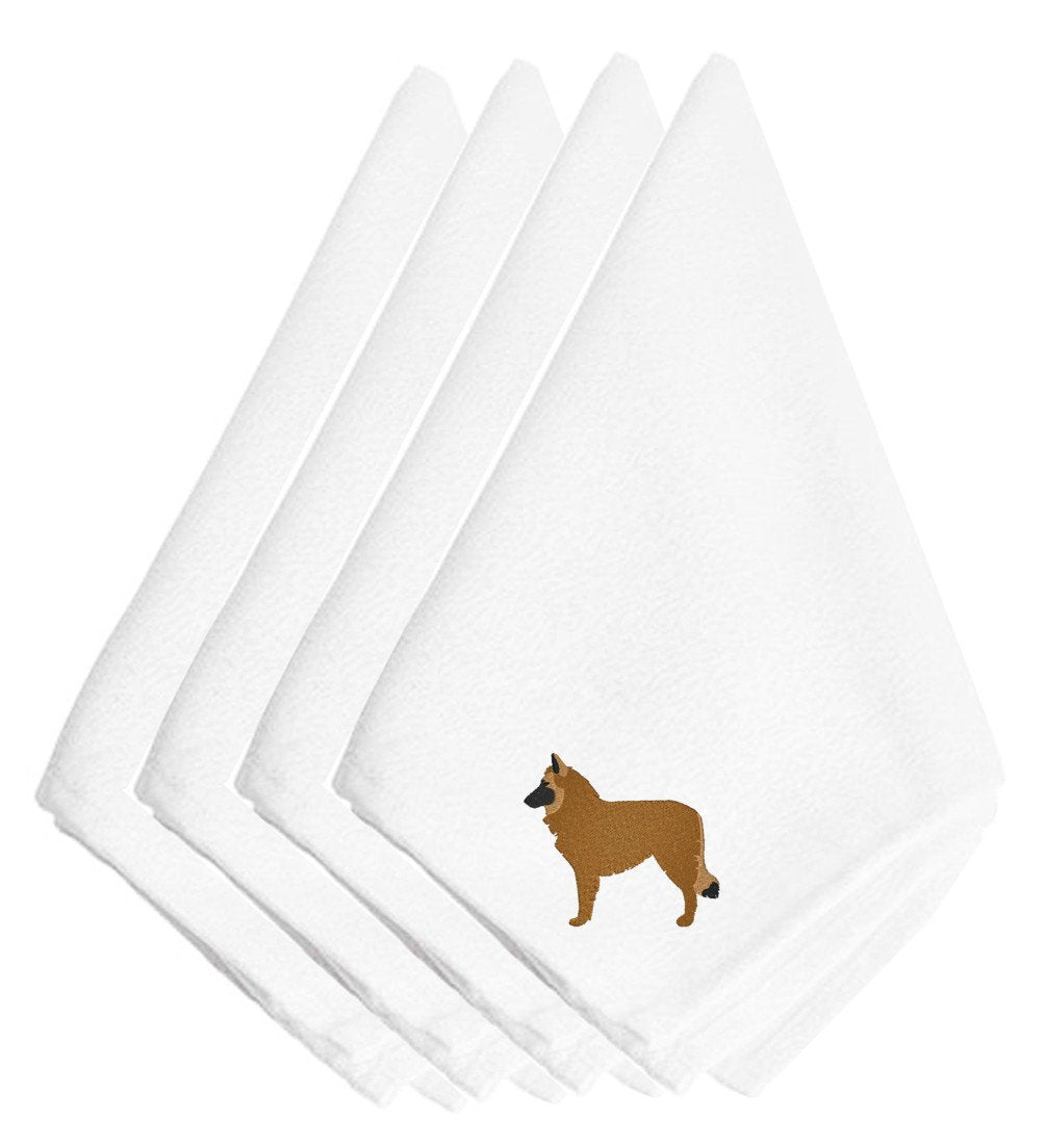 Belgian Shepherd Embroidered Napkins Set of 4 BB3461NPKE by Caroline's Treasures