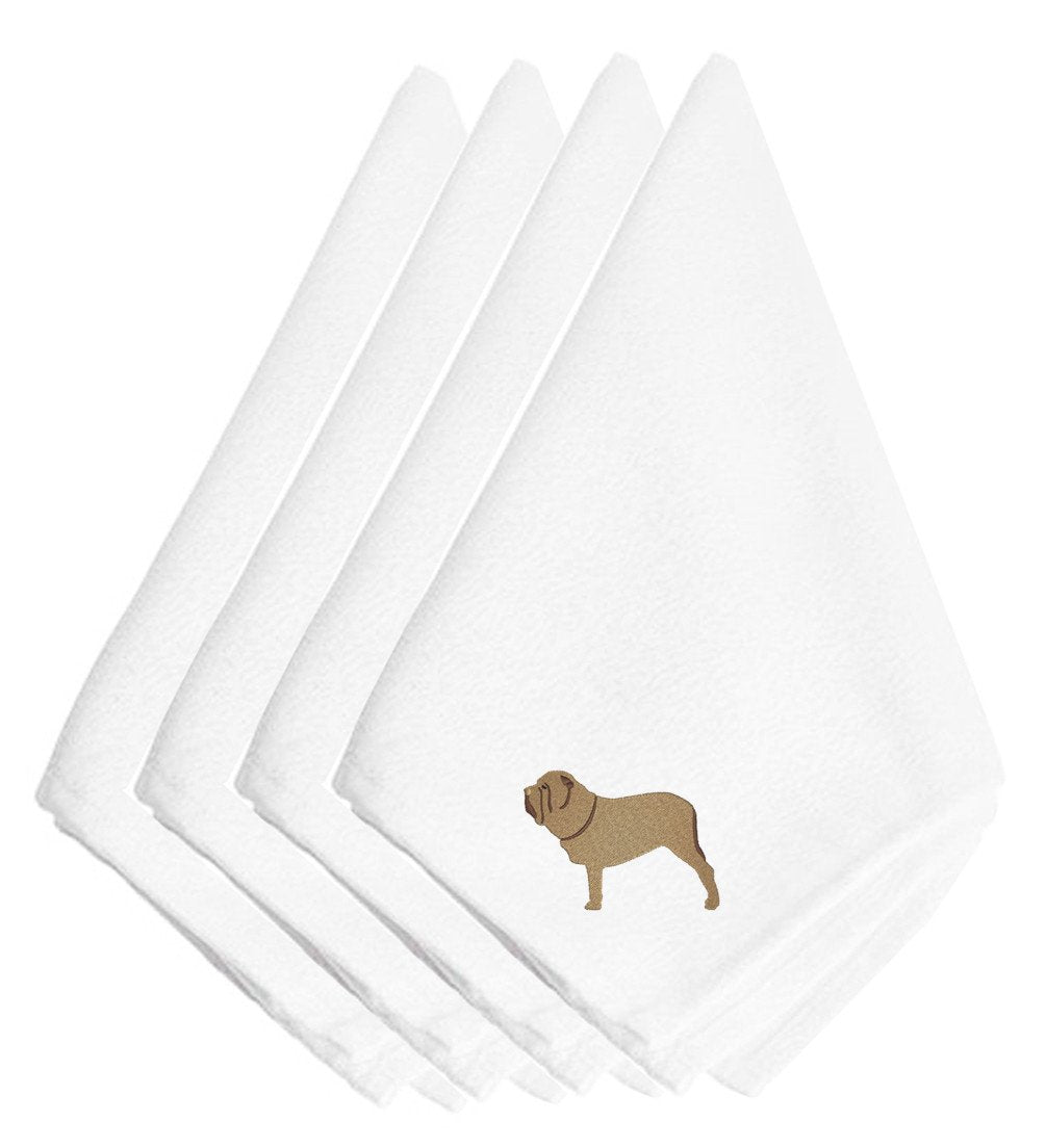 Neapolitan Mastiff Embroidered Napkins Set of 4 BB3465NPKE by Caroline's Treasures