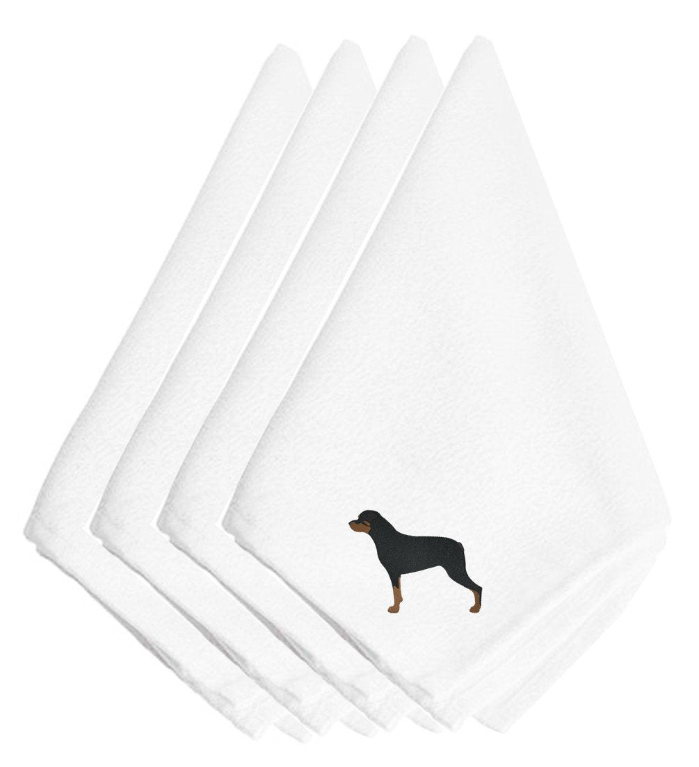 Rottweiler Embroidered Napkins Set of 4 BB3466NPKE by Caroline's Treasures