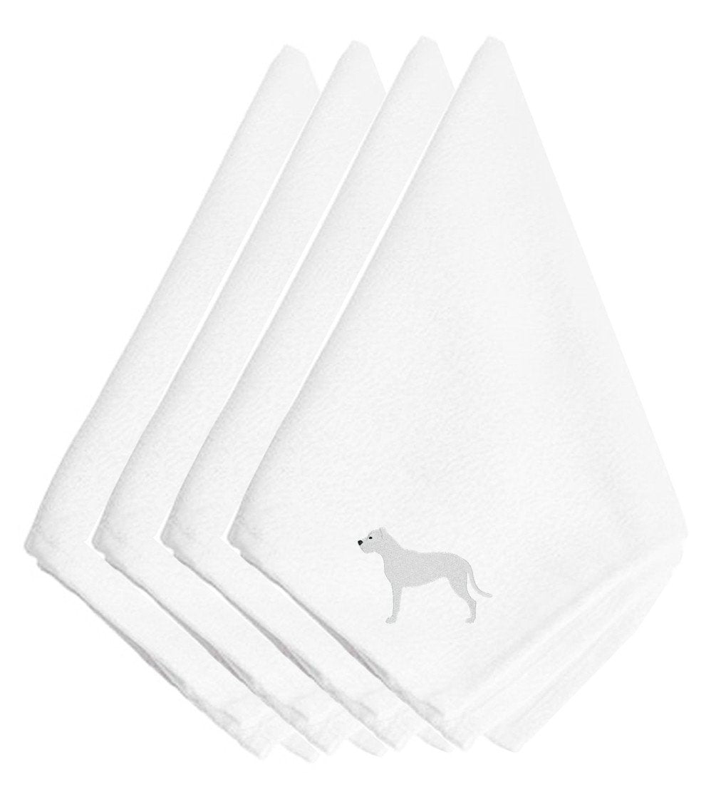 Dogo Argentino Embroidered Napkins Set of 4 BB3467NPKE by Caroline's Treasures