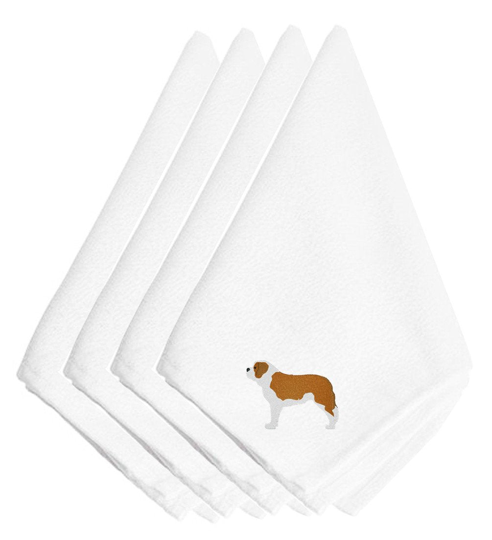 Saint Bernard Embroidered Napkins Set of 4 BB3476NPKE by Caroline's Treasures