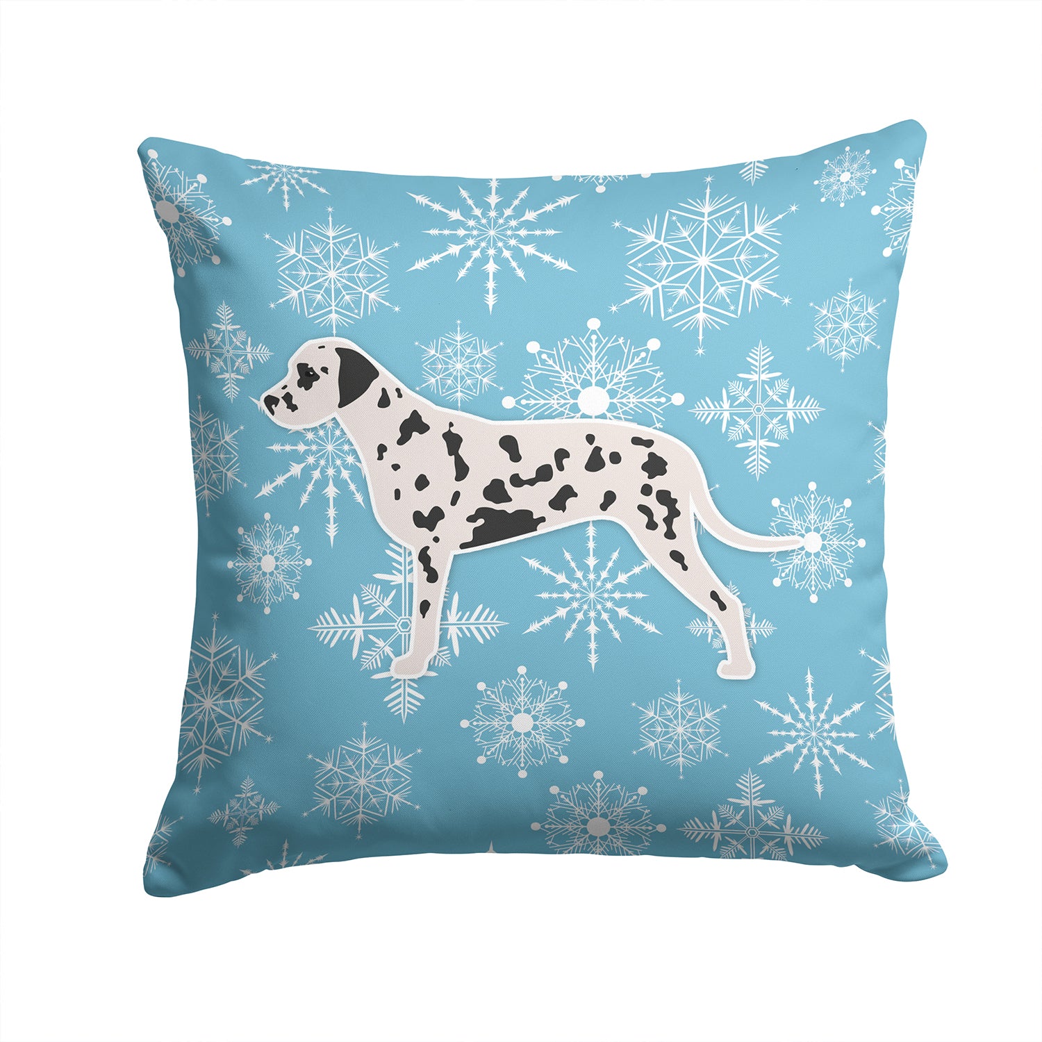 Winter Snowflake Dalmatian Fabric Decorative Pillow BB3483PW1414 - the-store.com