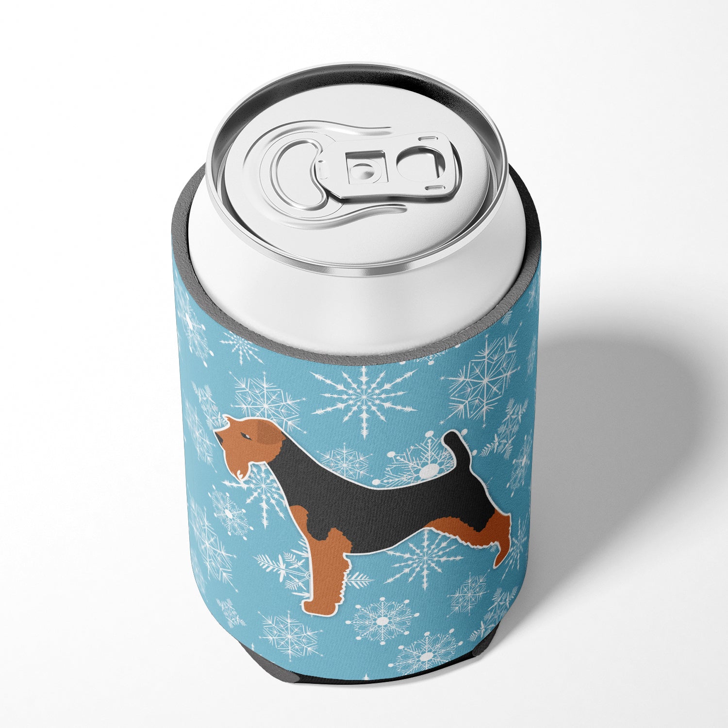 Winter Snowflake Welsh Terrier Can or Bottle Hugger BB3485CC  the-store.com.