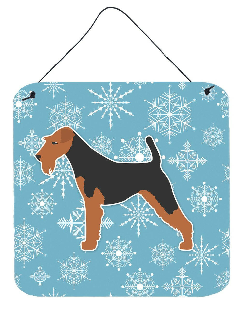 Winter Snowflake Welsh Terrier Wall or Door Hanging Prints BB3485DS66 by Caroline's Treasures