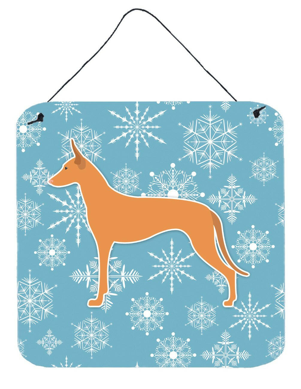 Winter Snowflake Pharaoh Hound Wall or Door Hanging Prints BB3488DS66 by Caroline's Treasures