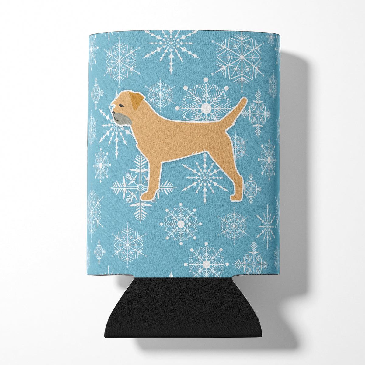 Winter Snowflake Border Terrier Can or Bottle Hugger BB3489CC  the-store.com.