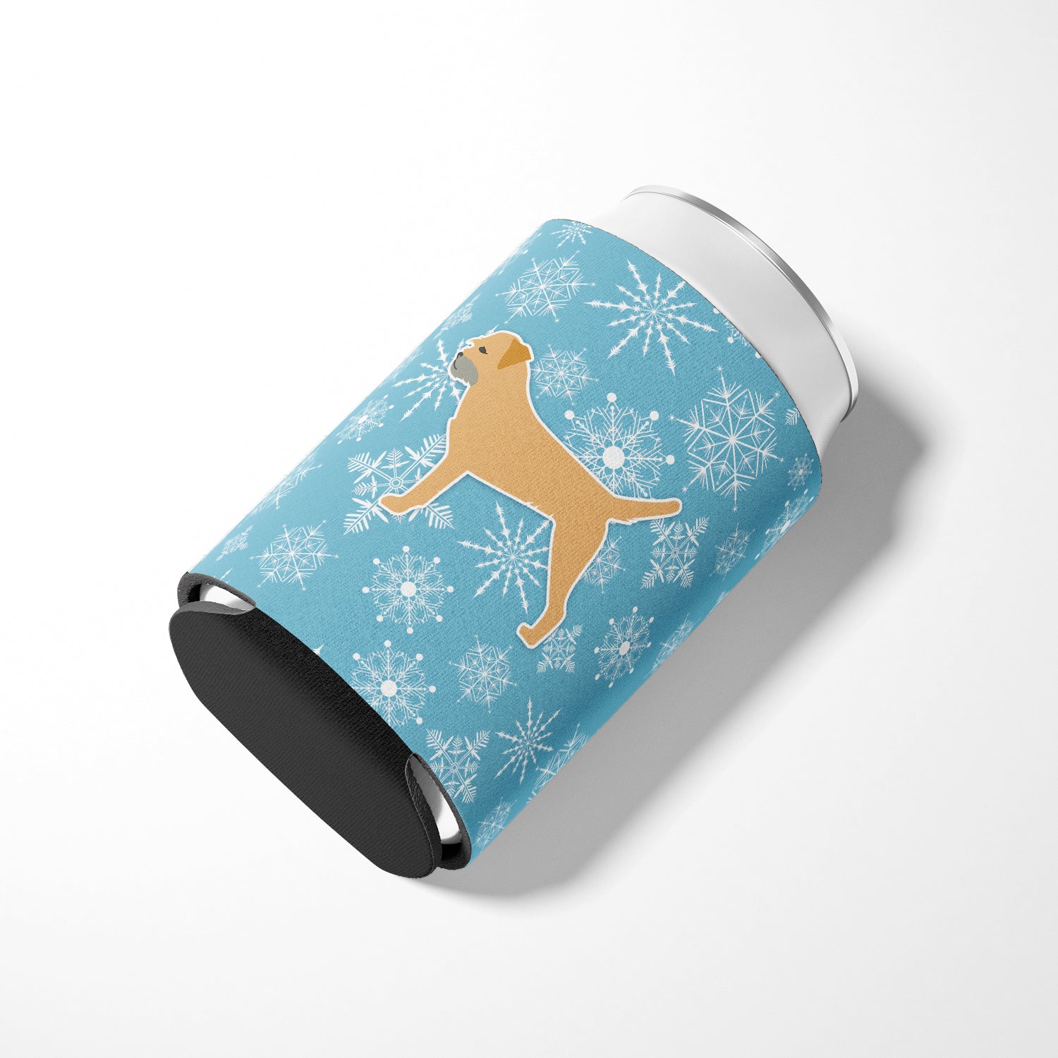 Winter Snowflake Border Terrier Can or Bottle Hugger BB3489CC  the-store.com.