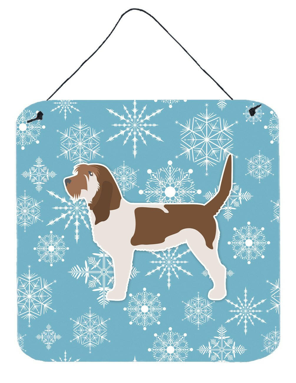 Winter Snowflake Grand Basset Griffon Vendeen Wall or Door Hanging Prints BB3490DS66 by Caroline's Treasures