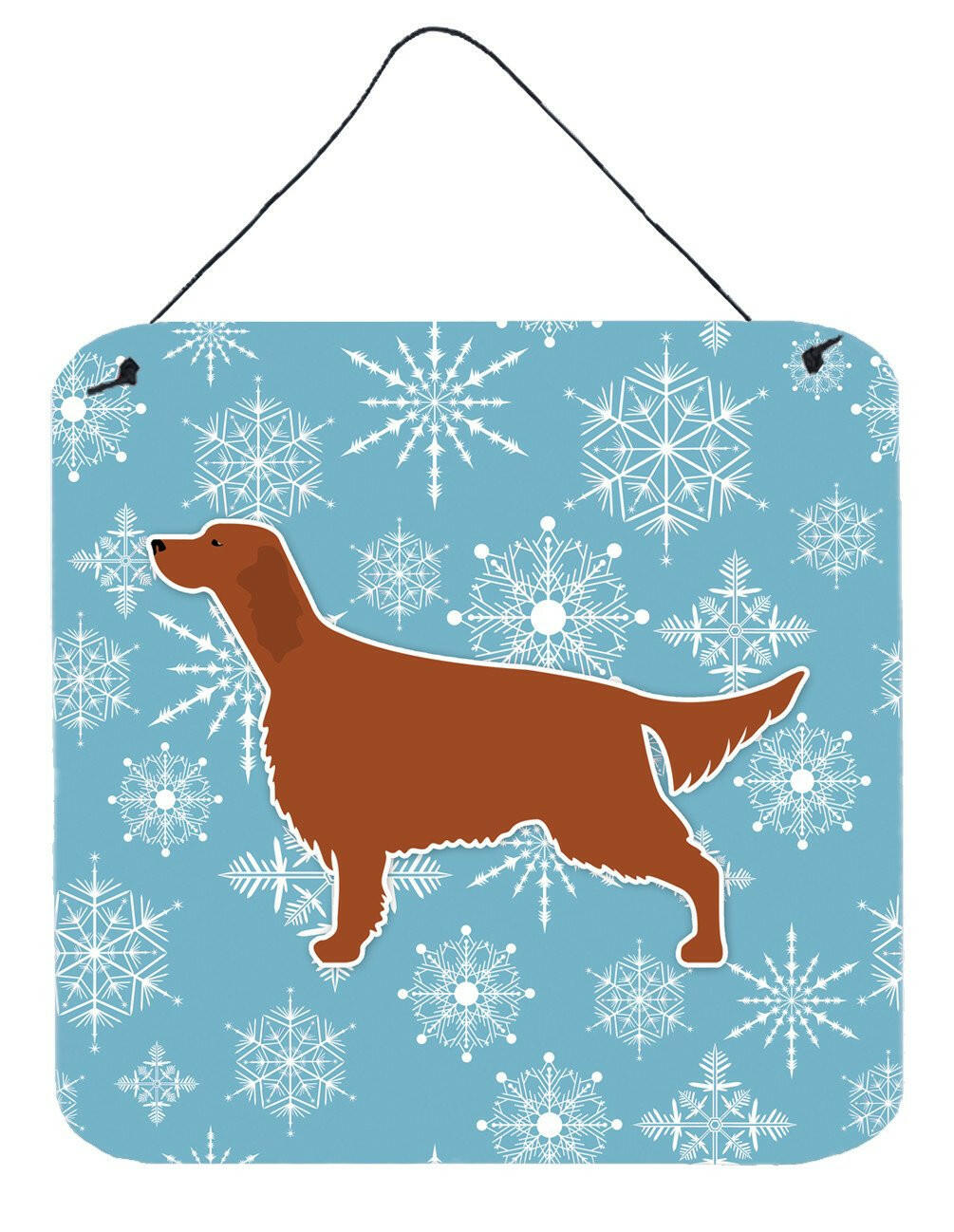 Winter Snowflake Irish Setter Wall or Door Hanging Prints BB3493DS66 by Caroline's Treasures