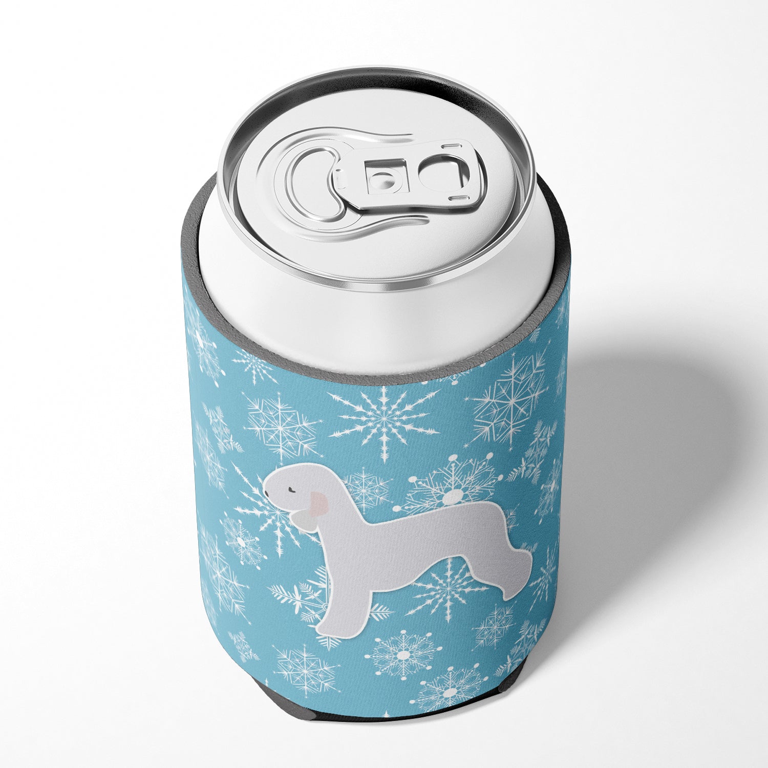 Winter Snowflake Bedlington Terrier Can or Bottle Hugger BB3494CC  the-store.com.