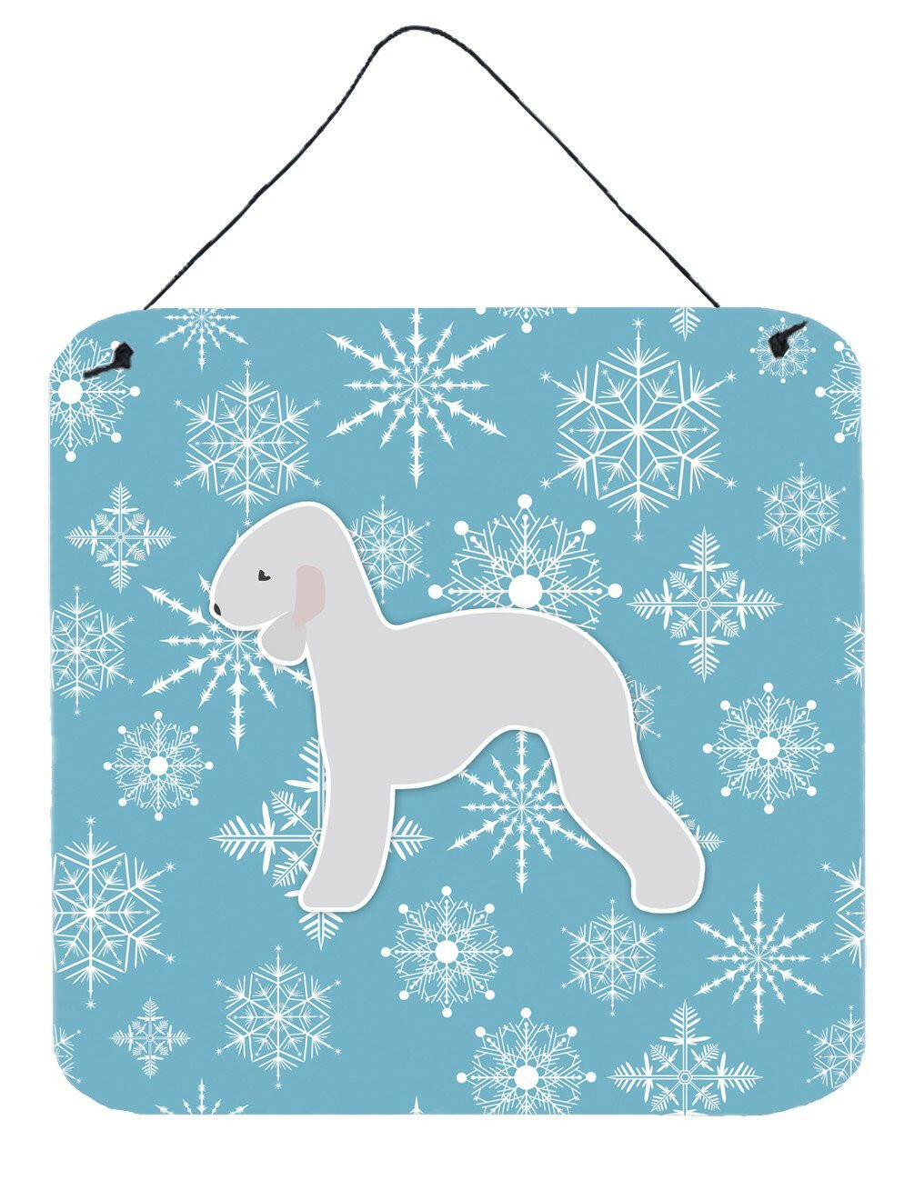 Winter Snowflake Bedlington Terrier Wall or Door Hanging Prints BB3494DS66 by Caroline&#39;s Treasures