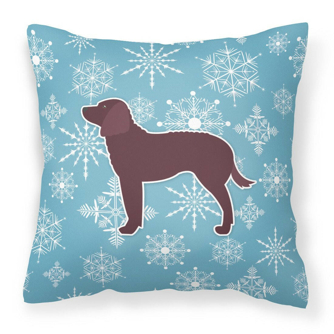 Winter Snowflake American Water Spaniel Fabric Decorative Pillow BB3501PW1818 by Caroline's Treasures