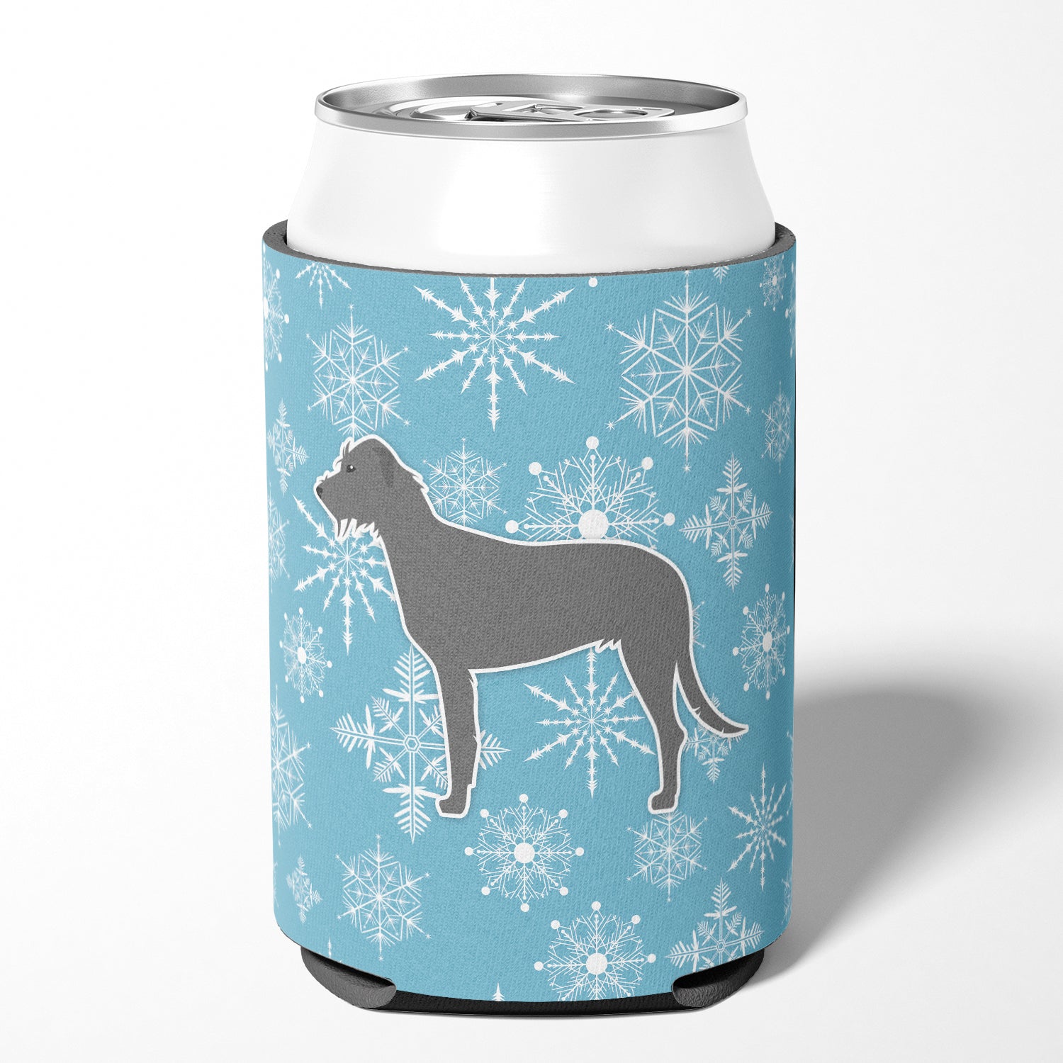 Winter Snowflake Irish Wolfhound Can or Bottle Hugger BB3503CC  the-store.com.