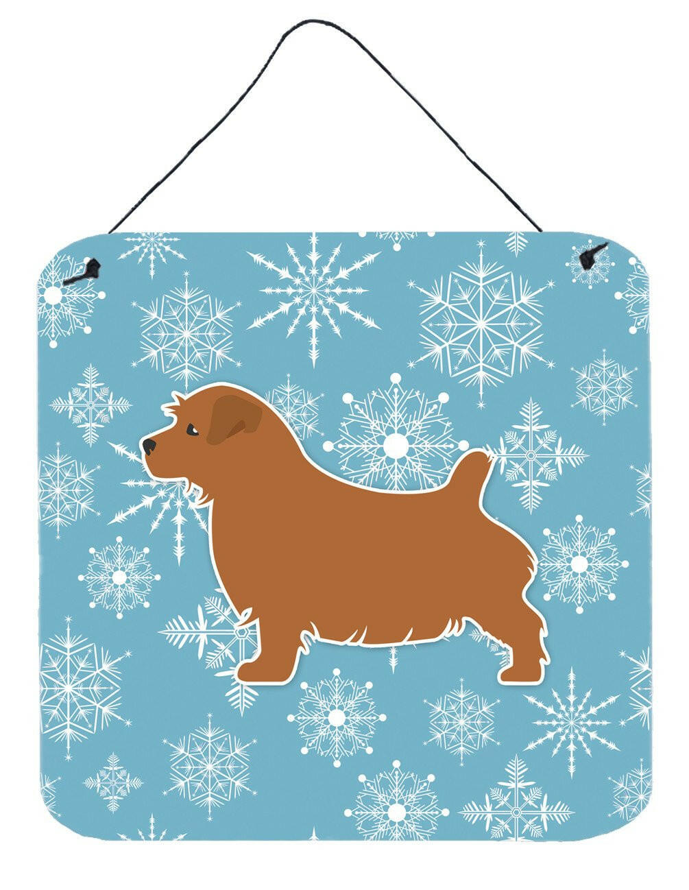 Winter Snowflake Norfolk Terrier Wall or Door Hanging Prints BB3509DS66 by Caroline's Treasures